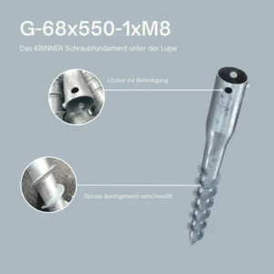 8 pièces : G68x550-1xM8
