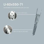 8 pièces : U 60x550-71