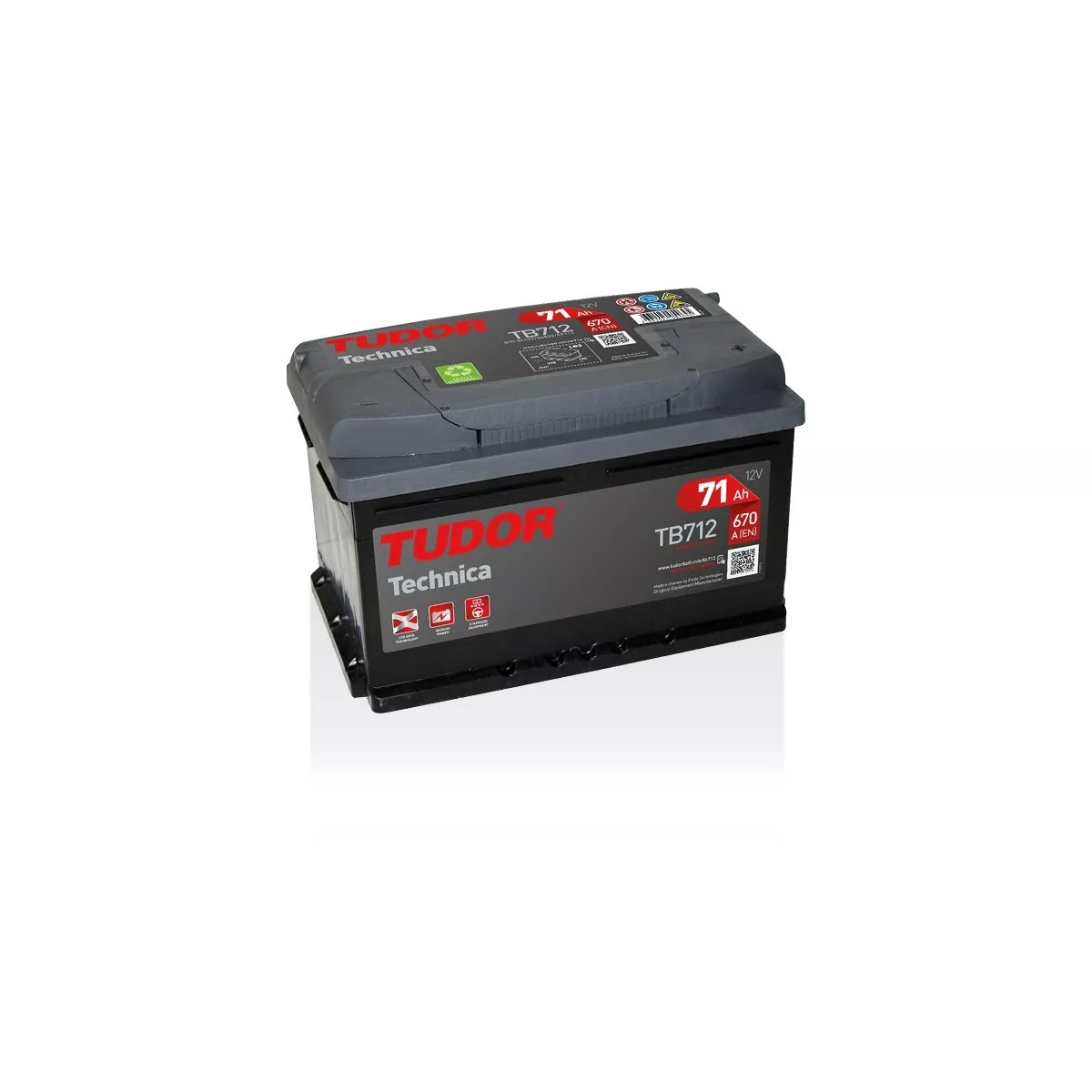 Batterie TECHNICA TUDOR TB712 12V 71Ah 670A Batterie TECHNICA TUDOR TB712 12V 71Ah 670A – Image 1