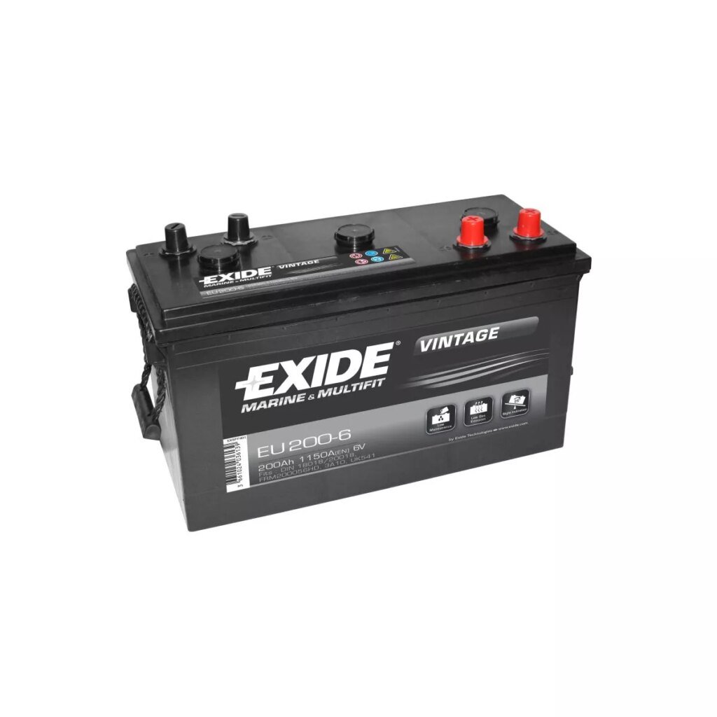 BATTERIE EXIDE VINTAGE 6V 200Ah 1150A(EN) M06