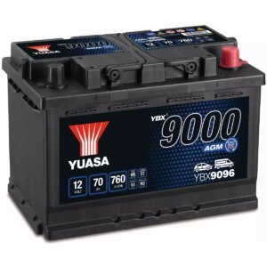 BATTERIE YUASA YBX9096 START STOP AGM 12V 70AH 760A