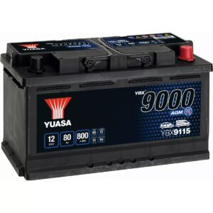BATTERIE YUASA YBX9115 START STOP AGM 12V 80AH 800A