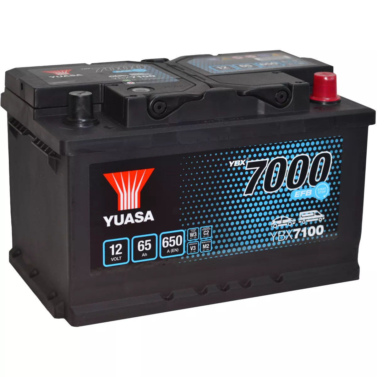 BATTERIE YUASA YBX7100 START STOP EFB 12V 65AH 650A BATTERIE YUASA YBX7100 START STOP EFB 12V 65AH 650A – Image 1