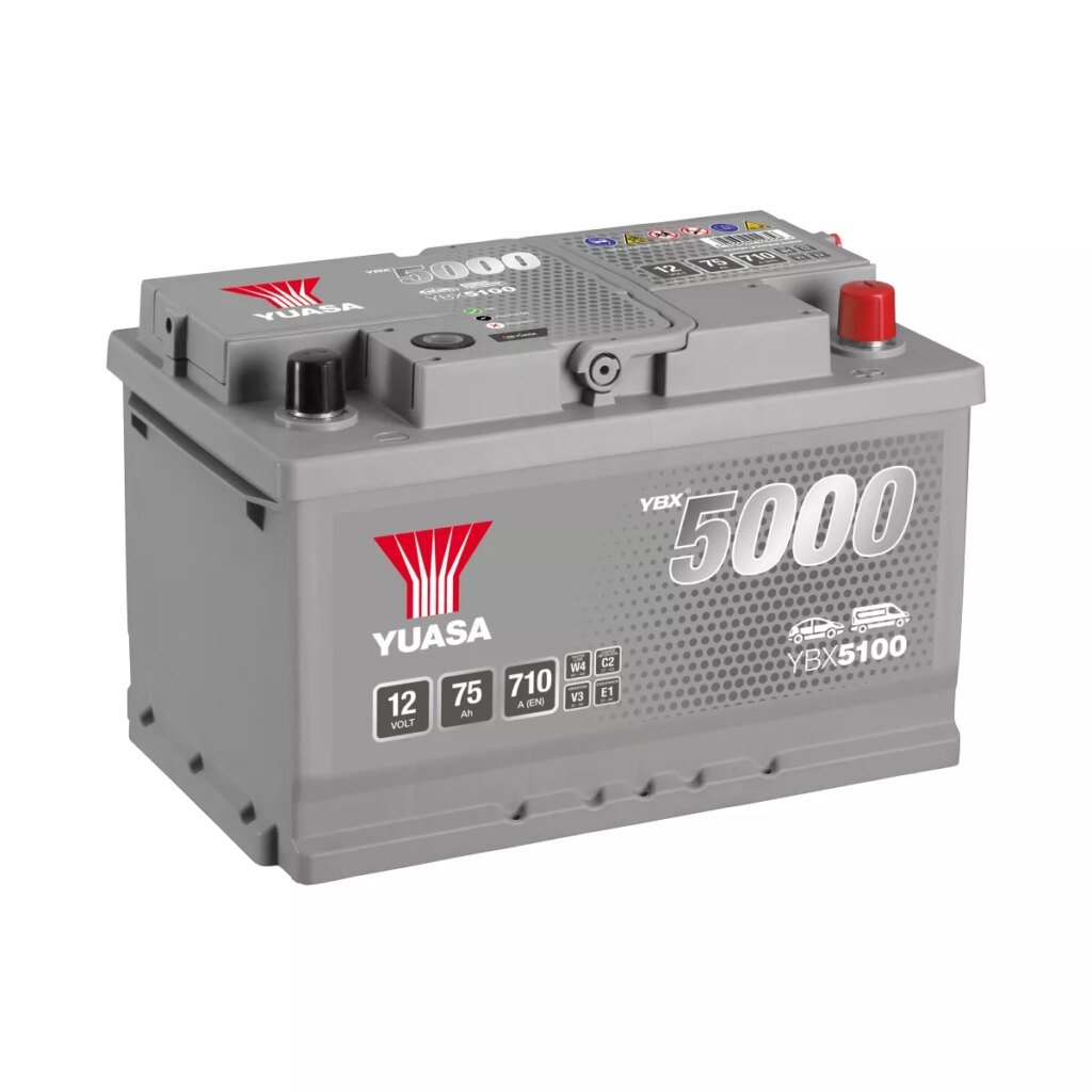 BATTERIE YUASA YBX5100 SILVER 12V 75Ah 710A