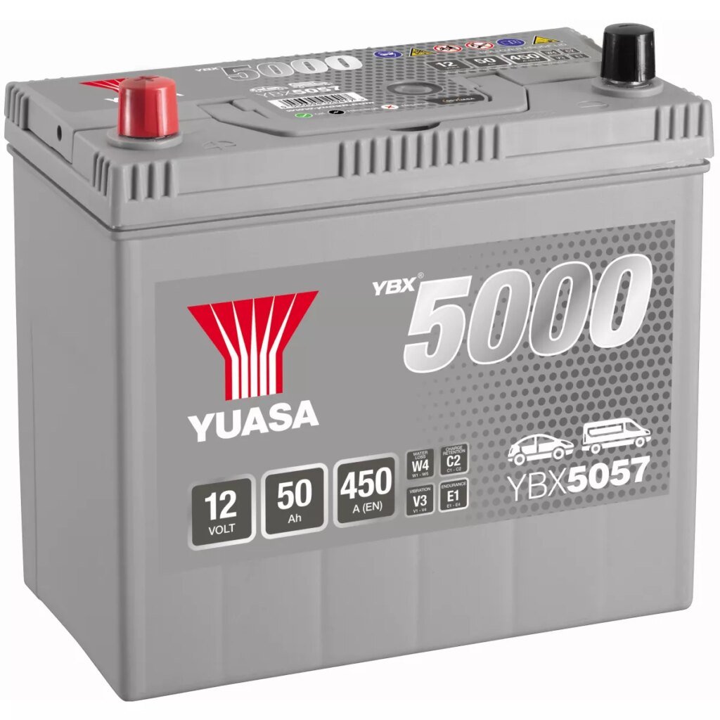 BATTERIE YUASA YBX5057 SILVER 12V 50Ah 450A