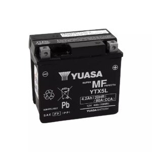 BATTERIE MOTO YUASA YTX5L 12V 4AH 80A