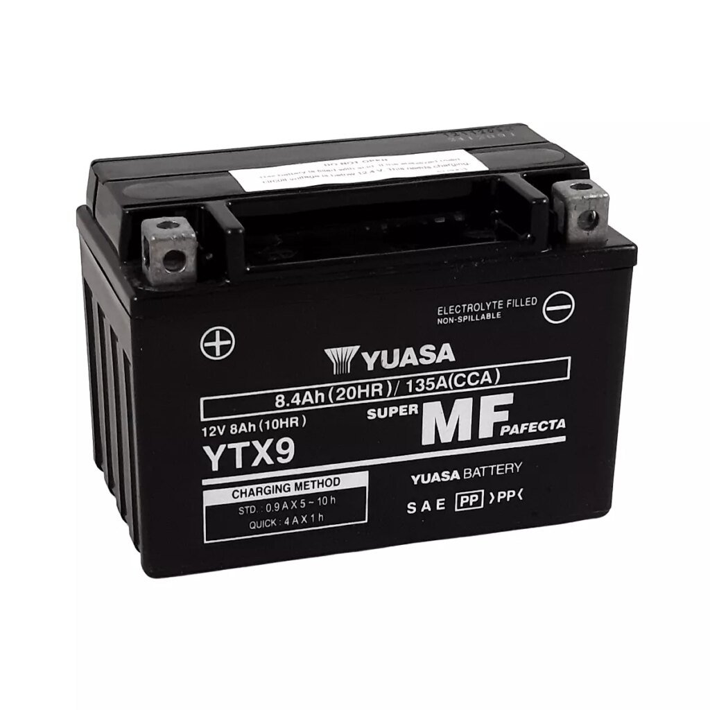 BATTERIE MOTO YUASA YTX9 12V 8AH 135A