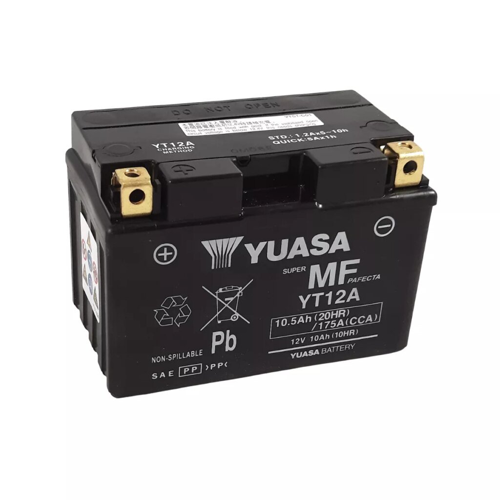 BATTERIE MOTO YUASA YT12A 12V 10AH 175A
