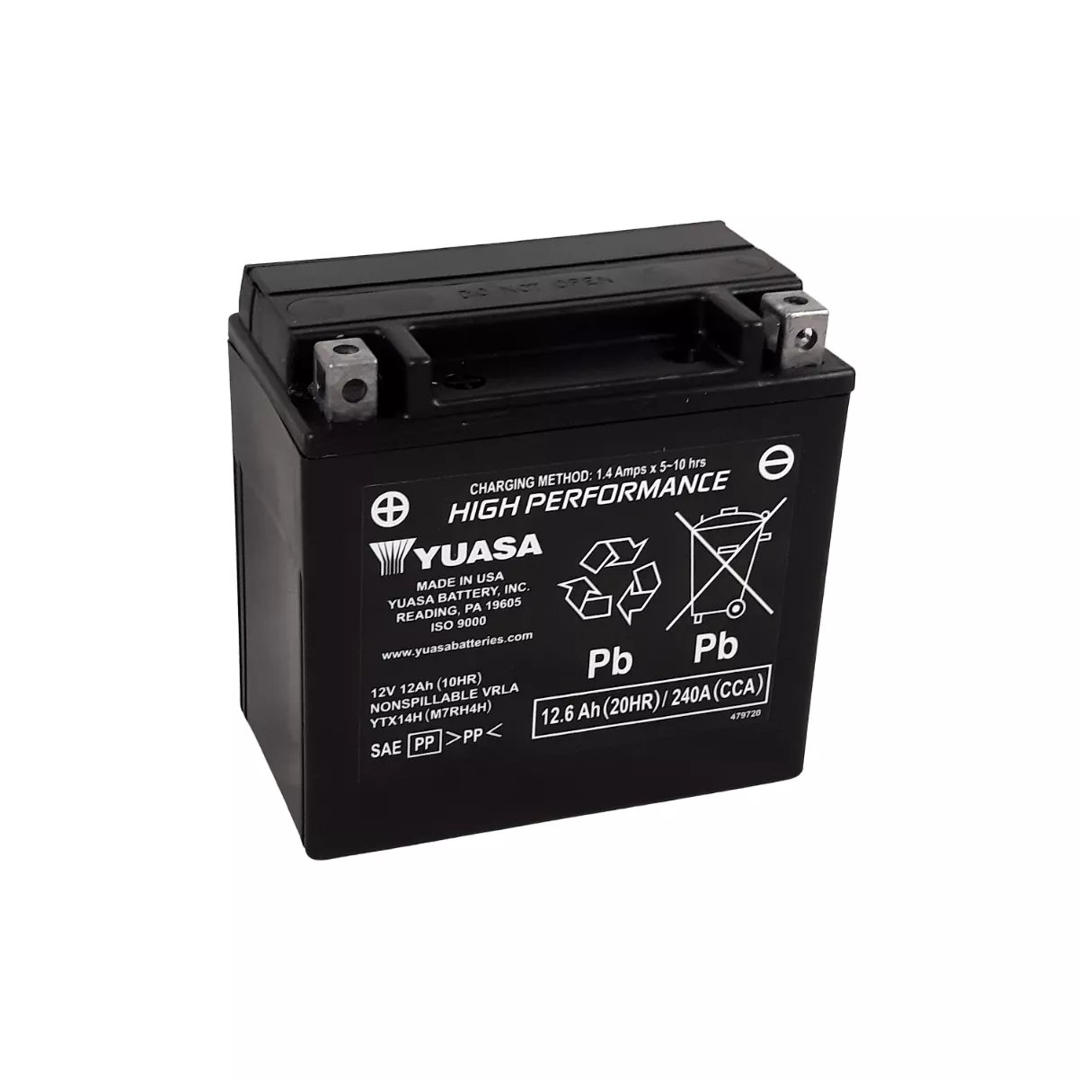 BATTERIE MOTO YUASA YTX14H 12V 12AH 240A BATTERIE MOTO YUASA YTX14H 12V 12AH 240A – Image 1
