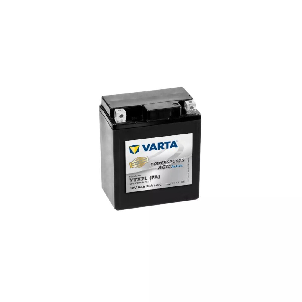 BATTERIE MOTO VARTA AGM ACTIVE YTX7L(FA) 12V 6AH 90A