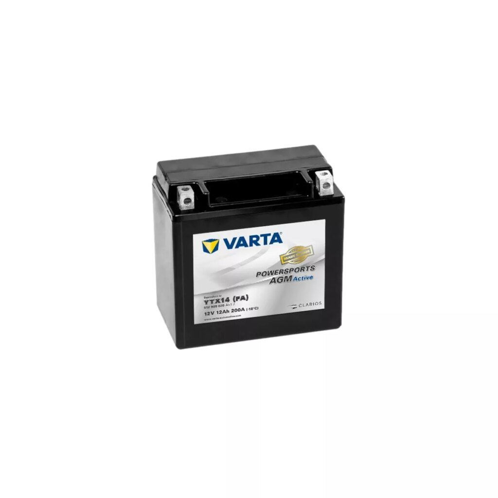 BATTERIE MOTO VARTA AGM ACTIVE YTX14(FA) 12V 12AH 200A