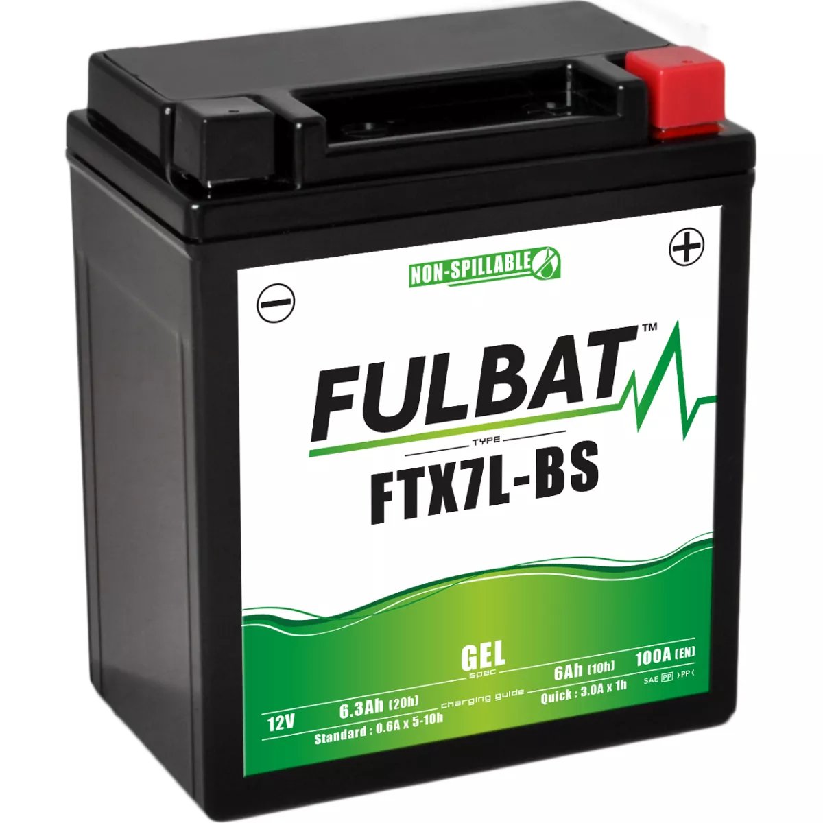 BATTERIE MOTO FULBAT GEL FTX7L-BS / YTX7L-BS 12V 6,3AH 100A BATTERIE MOTO FULBAT GEL FTX7L-BS / YTX7L-BS 12V 6,3AH 100A – Image 1
