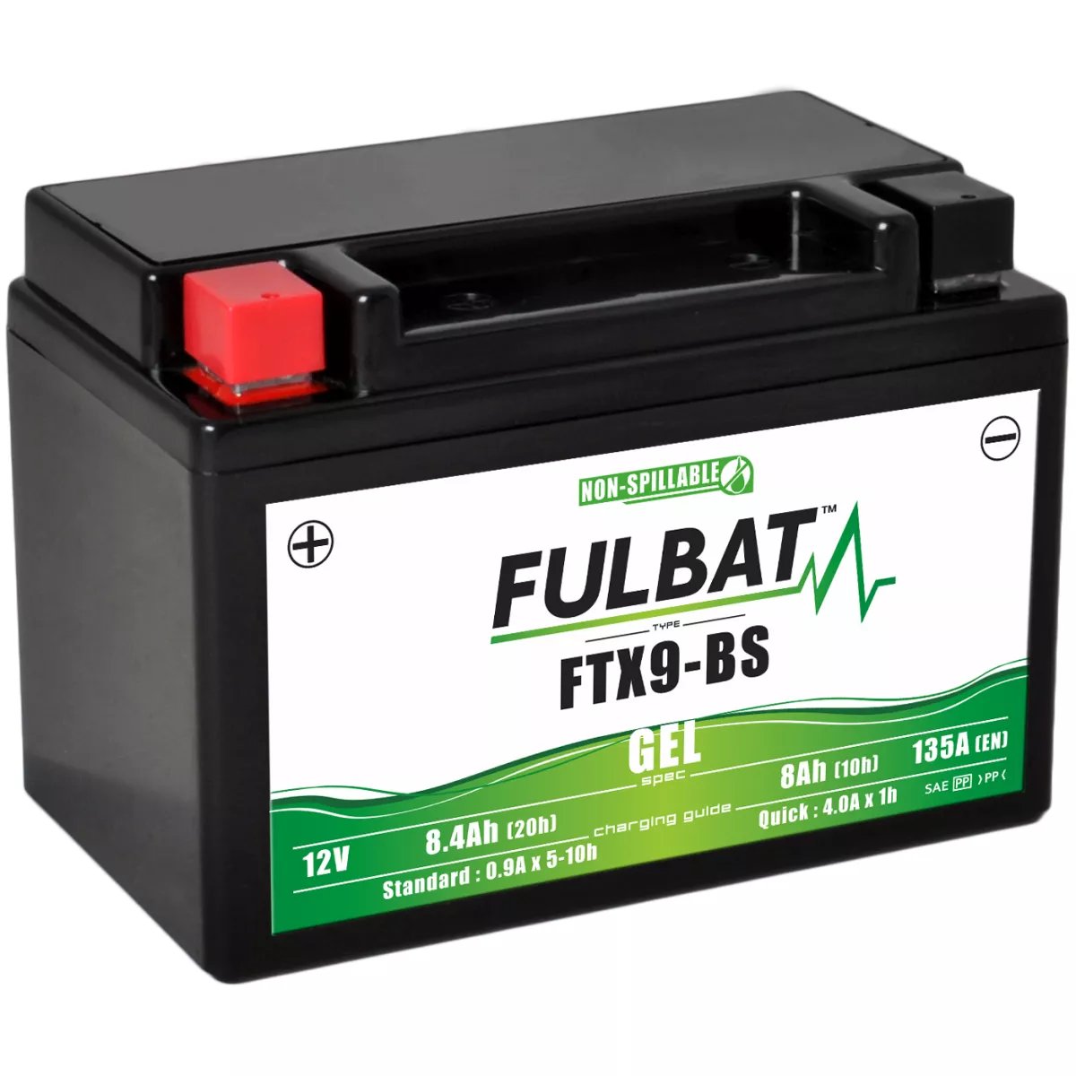 BATTERIE MOTO FULBAT GEL FTX9-BS / YTX9-BS 12V 8,4AH 135A BATTERIE MOTO FULBAT GEL FTX9-BS / YTX9-BS 12V 8,4AH 135A – Image 1