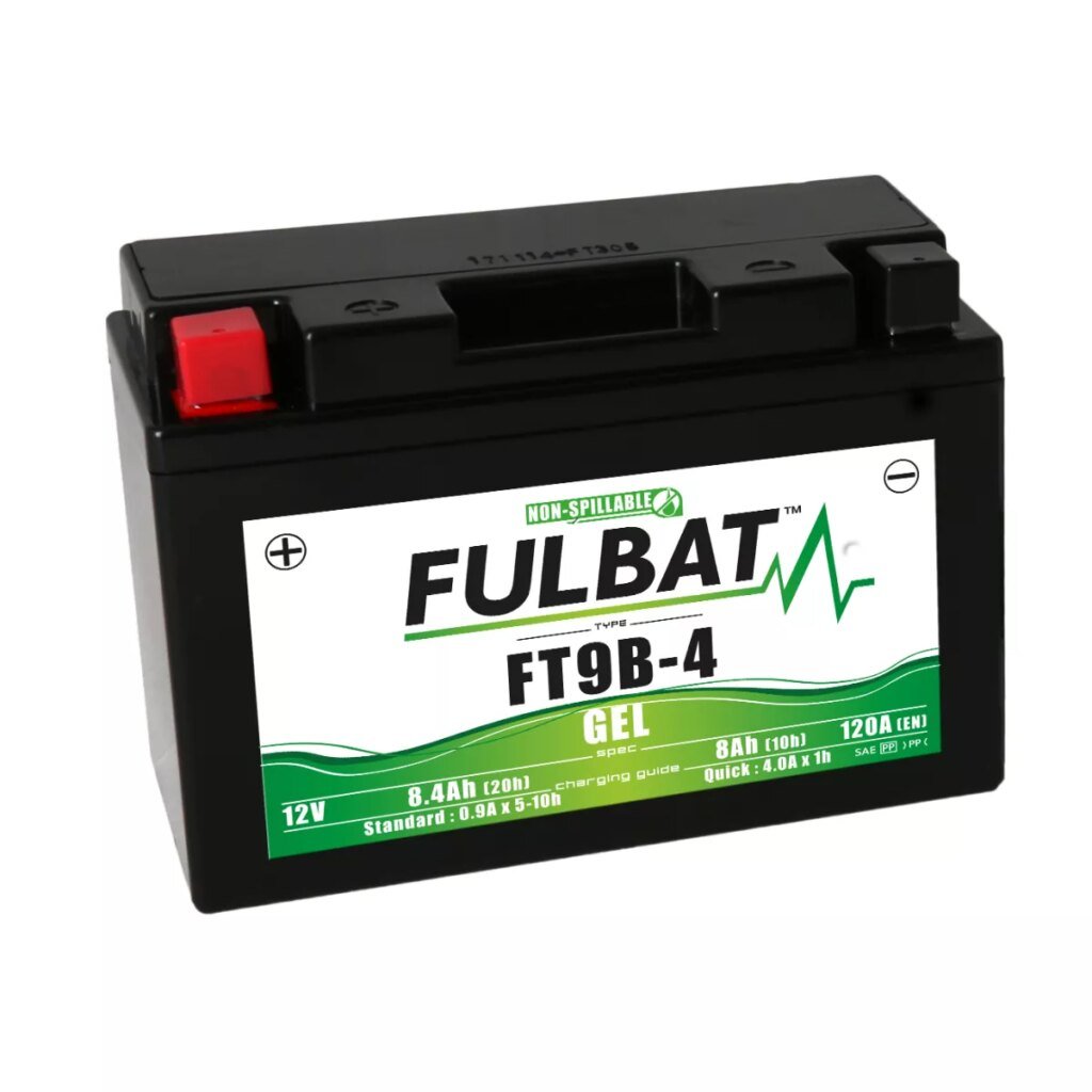 BATTERIE MOTO FULBAT GEL FT9B 4 / YT9B BS 12V 8,4AH 120A