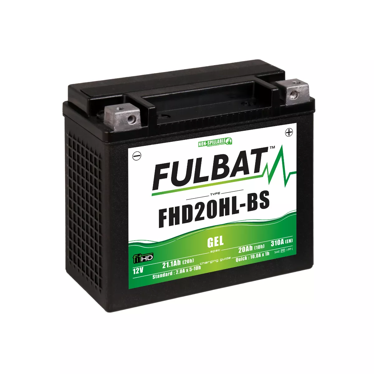 BATTERIE MOTO FULBAT GEL FHD20HL-BS (Harley.D) 12V 21,1AH 310A BATTERIE MOTO FULBAT GEL FHD20HL-BS (Harley.D) 12V 21,1AH 310A – Image 1