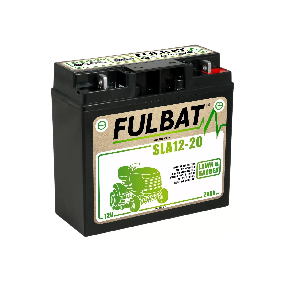 BATTERIE TONDEUSE FULBAT SLA12-20 12V 20AH 180A BATTERIE TONDEUSE FULBAT SLA12-20 12V 20AH 180A – Image 1