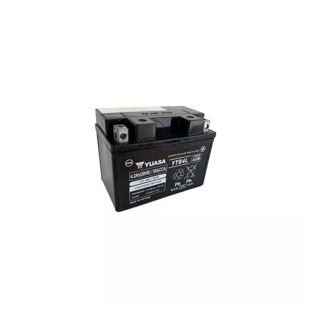BATTERIE MOTO YUASA YTB4L 12V 4.2AH 50A