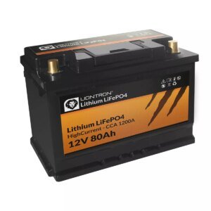 BATTERIE LIONTRON LiFePO4 12,8V 80Ah HighCurrent 1200A CCA w. BMS