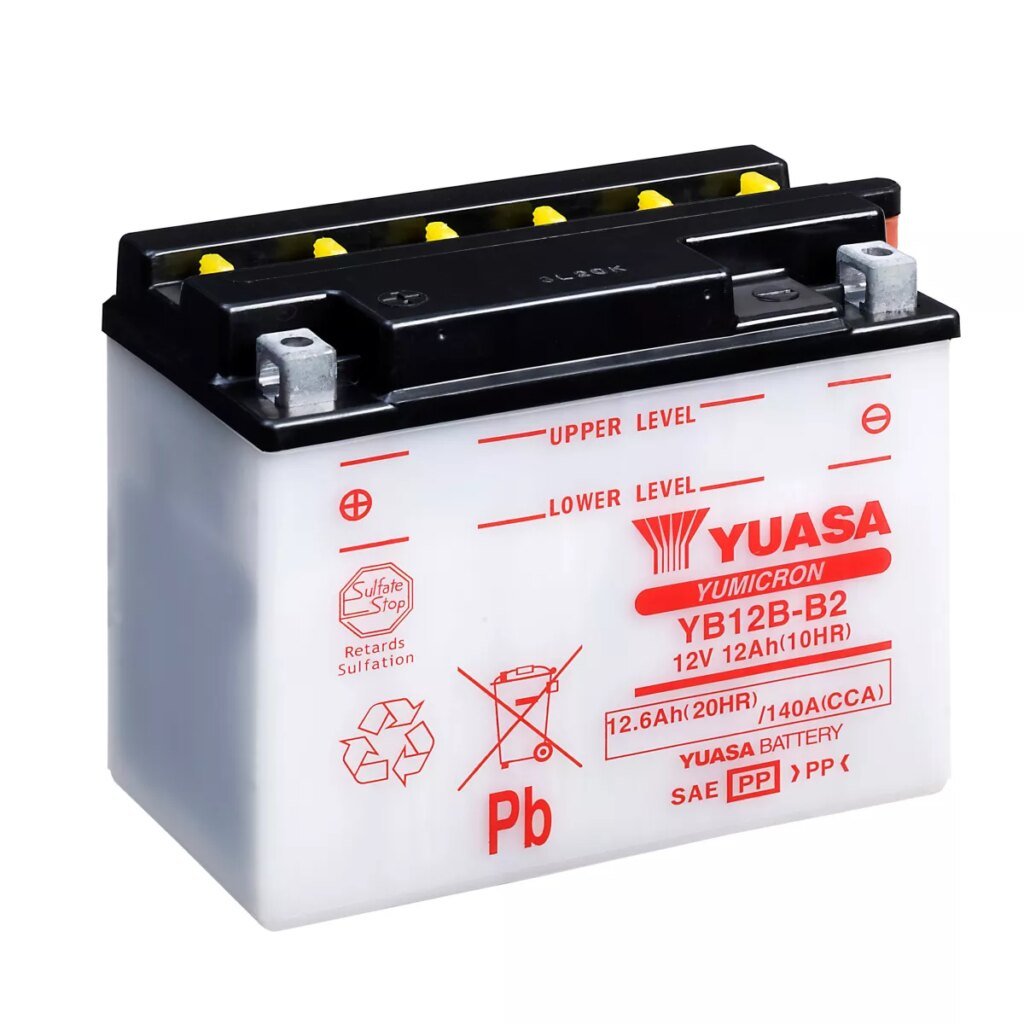 BATTERIE MOTO YUASA YB12B B2 12V 12AH 140A