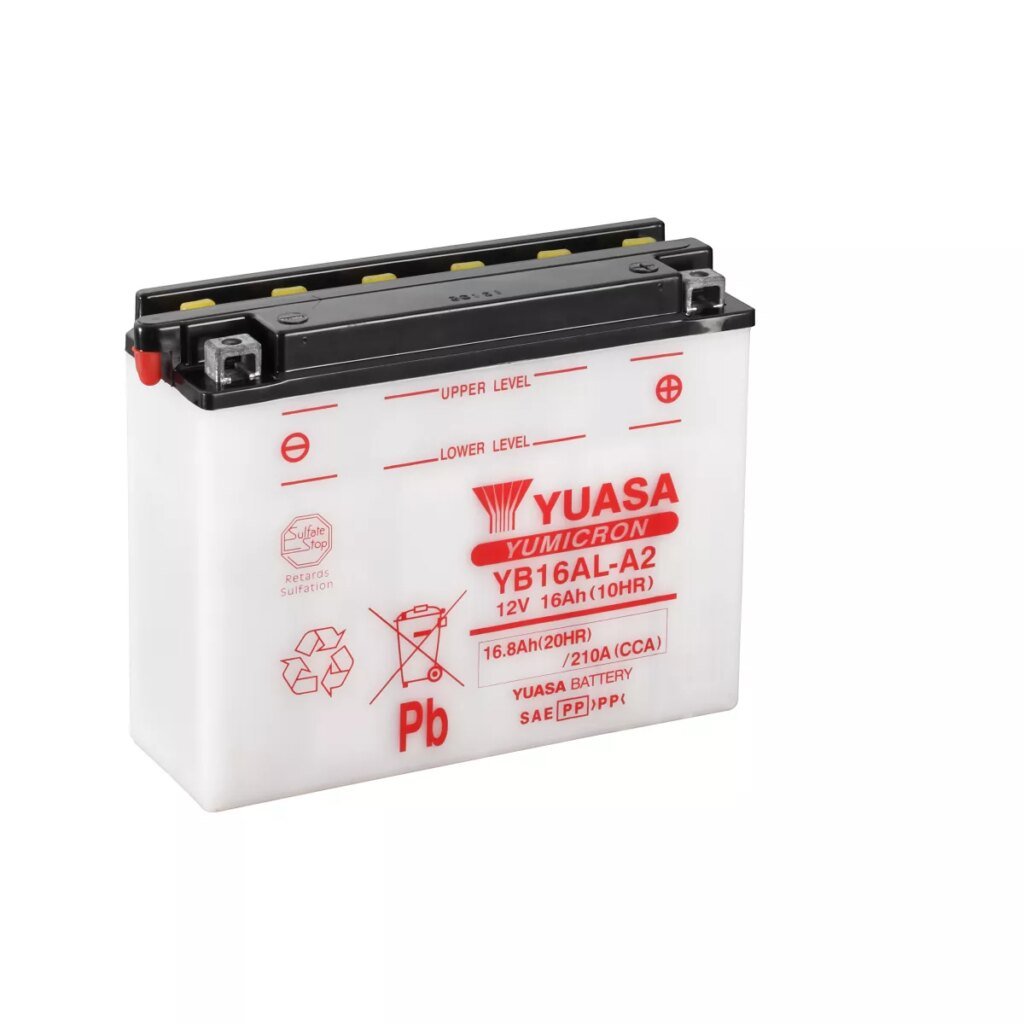BATTERIE MOTO YUASA YB16AL A2 12V 16AH 210A
