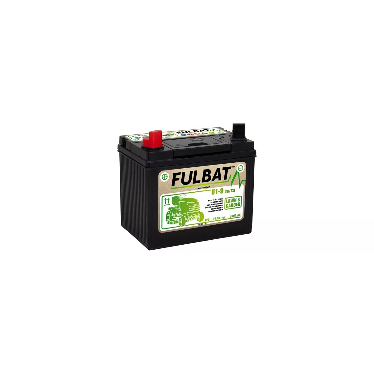BATTERIE TONDEUSE FULBAT CA/CA U1-9FCA 12V 28AH 300A BATTERIE TONDEUSE FULBAT CA/CA U1-9FCA 12V 28AH 300A – Image 1