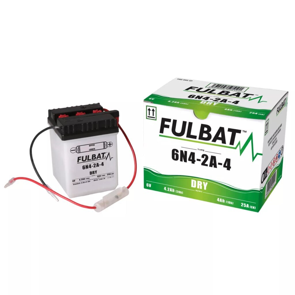 BATTERIE MOTO FULBAT DRY 6N4 2A 4 6V 4,2AH 25A