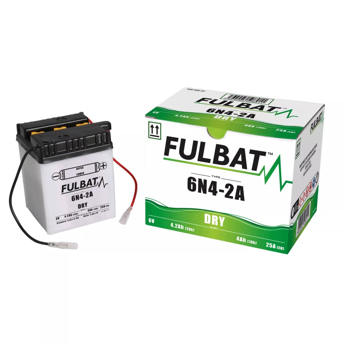 BATTERIE MOTO FULBAT DRY 6N4-2A 6V 4,2AH 25A BATTERIE MOTO FULBAT DRY 6N4-2A 6V 4,2AH 25A – Image 1