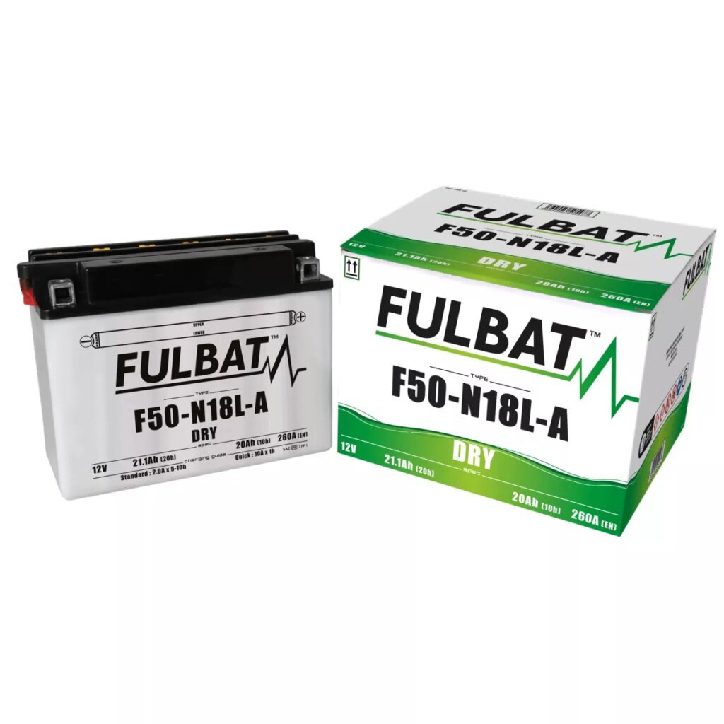 BATTERIE MOTO FULBAT DRY F50 N18L A 12V 21,1AH 260A