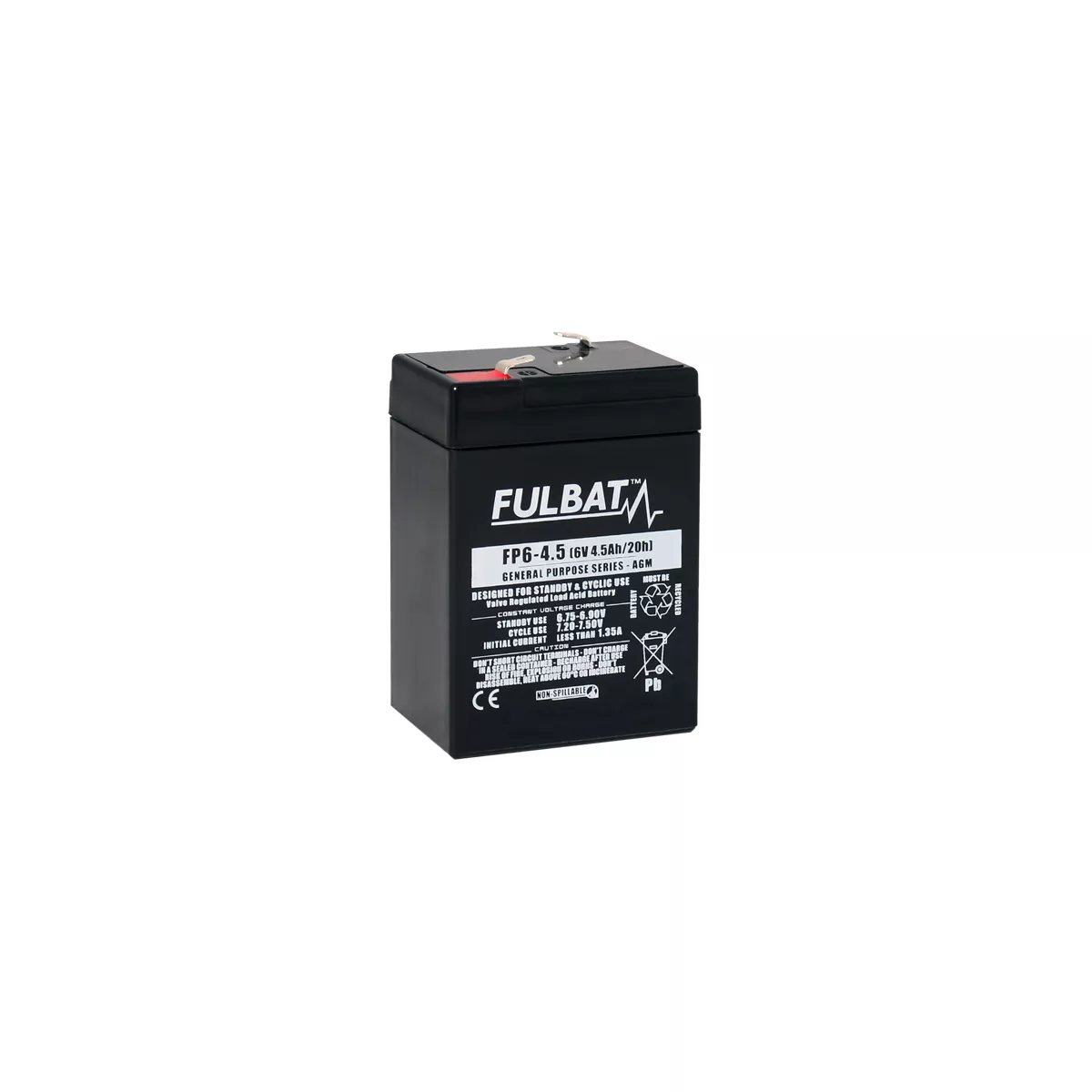 BATTERIE FULBAT FP6-4.5 6V 4,5AH BATTERIE FULBAT FP6-4.5 6V 4,5AH – Image 1
