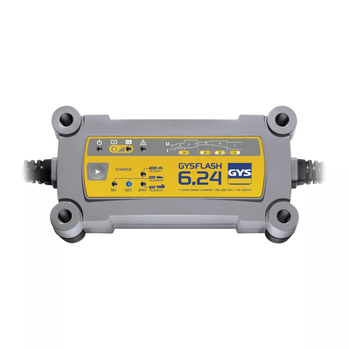 CHARGEUR DE BATTERIE GYS GYSFLASH 6.24 12/24 VOLTS CHARGEUR DE BATTERIE GYS GYSFLASH 6.24 12/24 VOLTS – Image 1