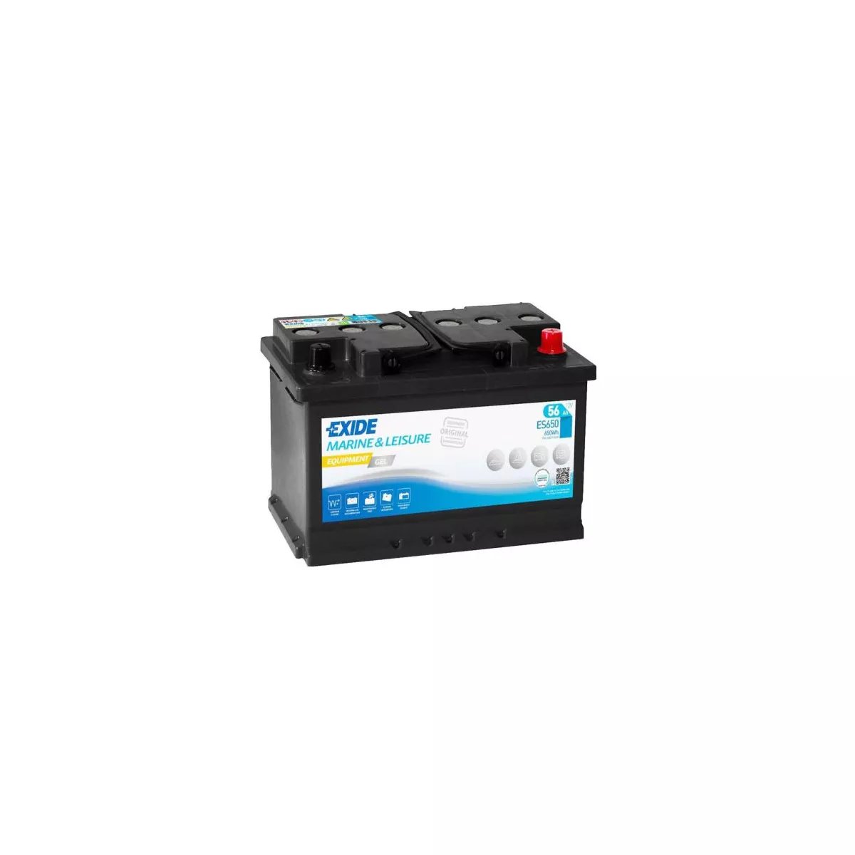 BATTERIE GEL EXIDE MARINE & LEISURE ES650 12V 56A 460A BATTERIE GEL EXIDE MARINE & LEISURE ES650 12V 56A 460A – Image 1