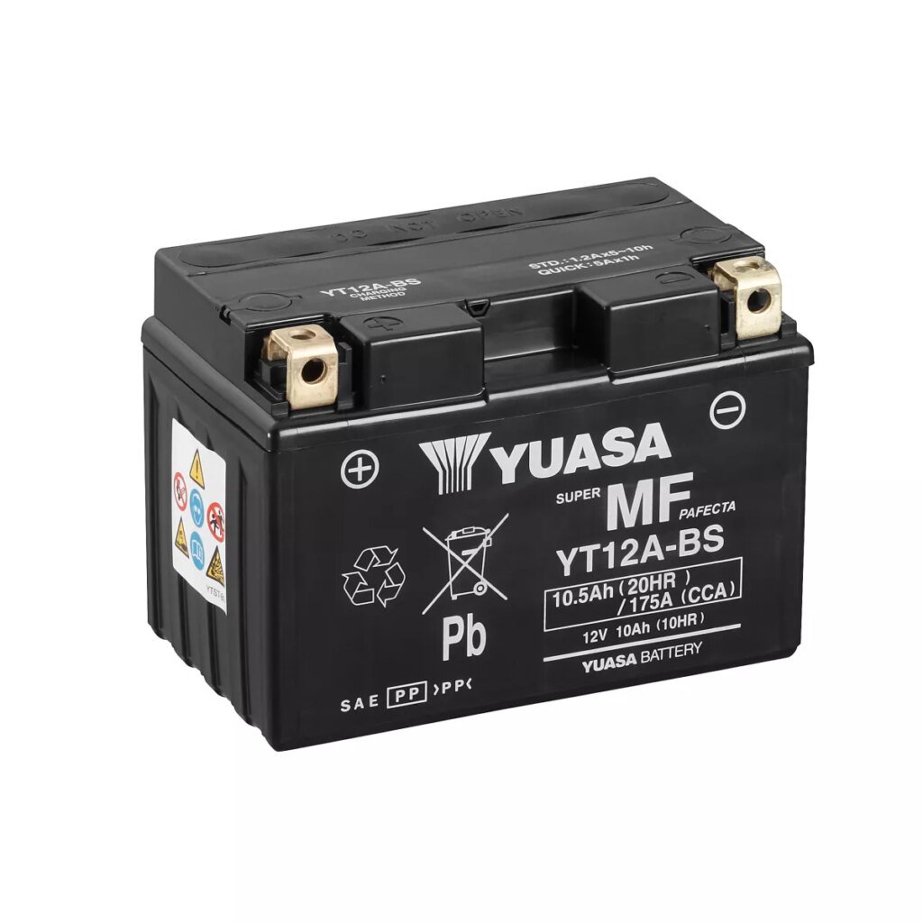 BATTERIE MOTO YUASA AGM YT12A BS 12V 10AH 175A