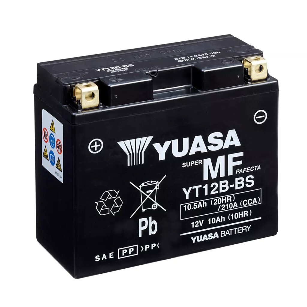 BATTERIE MOTO YUASA AGM YT12B BS 12V 10AH 210A
