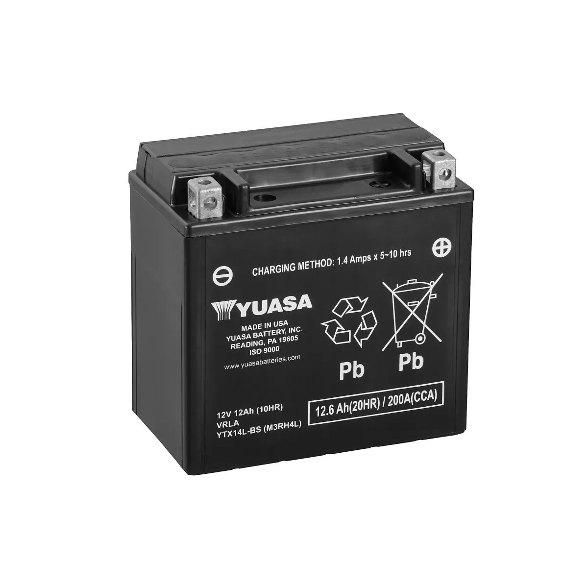 BATTERIE MOTO YUASA AGM YTX14L-BS 12V 12AH 200A BATTERIE MOTO YUASA AGM YTX14L-BS 12V 12AH 200A – Image 1