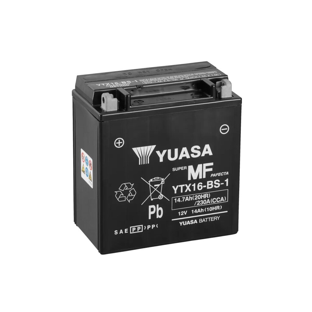 BATTERIE MOTO YUASA AGM YTX16 BS 1 12V 14AH 230A