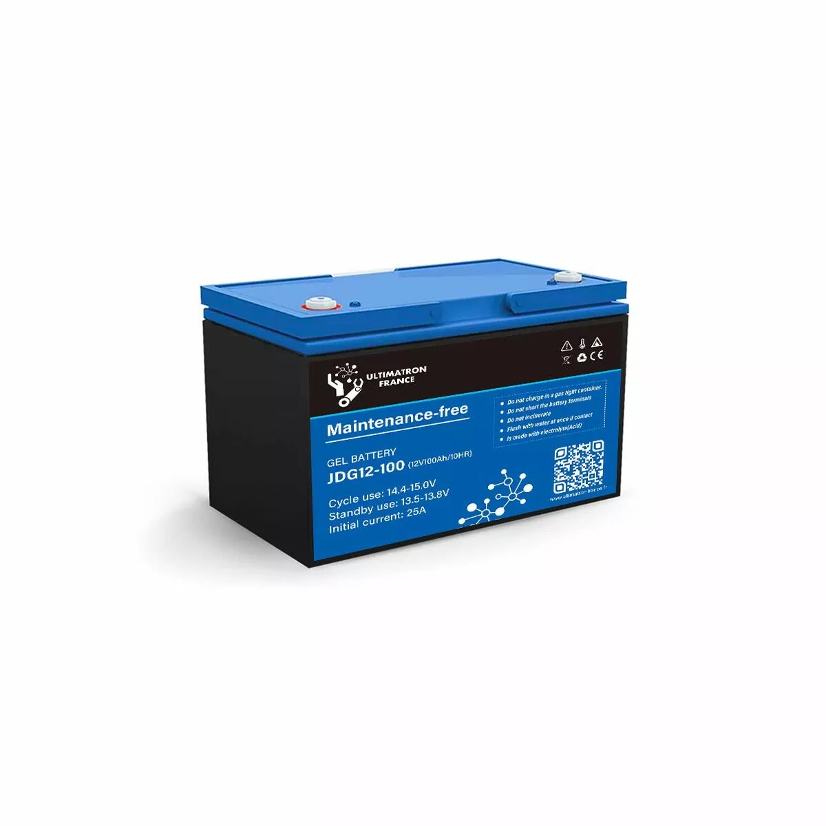 BATTERIE ULTIMATRON GEL DEEP CYCLE JDG-12-100 12V 100AH BATTERIE ULTIMATRON GEL DEEP CYCLE JDG-12-100 12V 100AH – Image 1