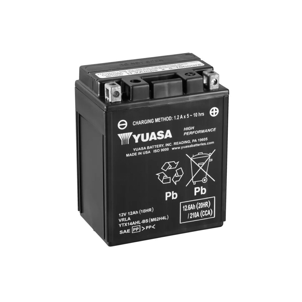 BATTERIE MOTO YUASA AGM YTX14AHL BS 12V 12AH 210A