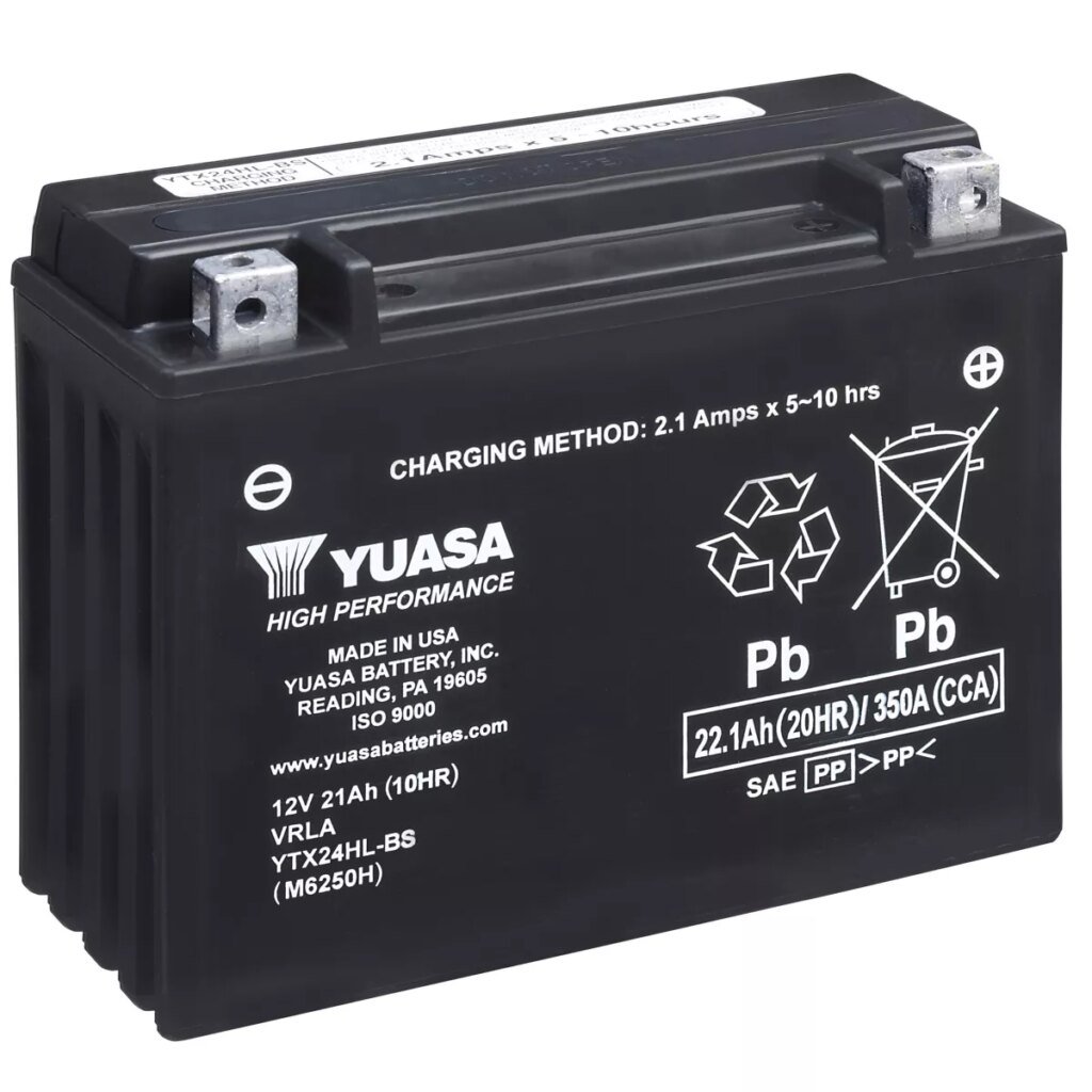 BATTERIE MOTO YUASA AGM YTX24HL BS 12V 21AH 350A