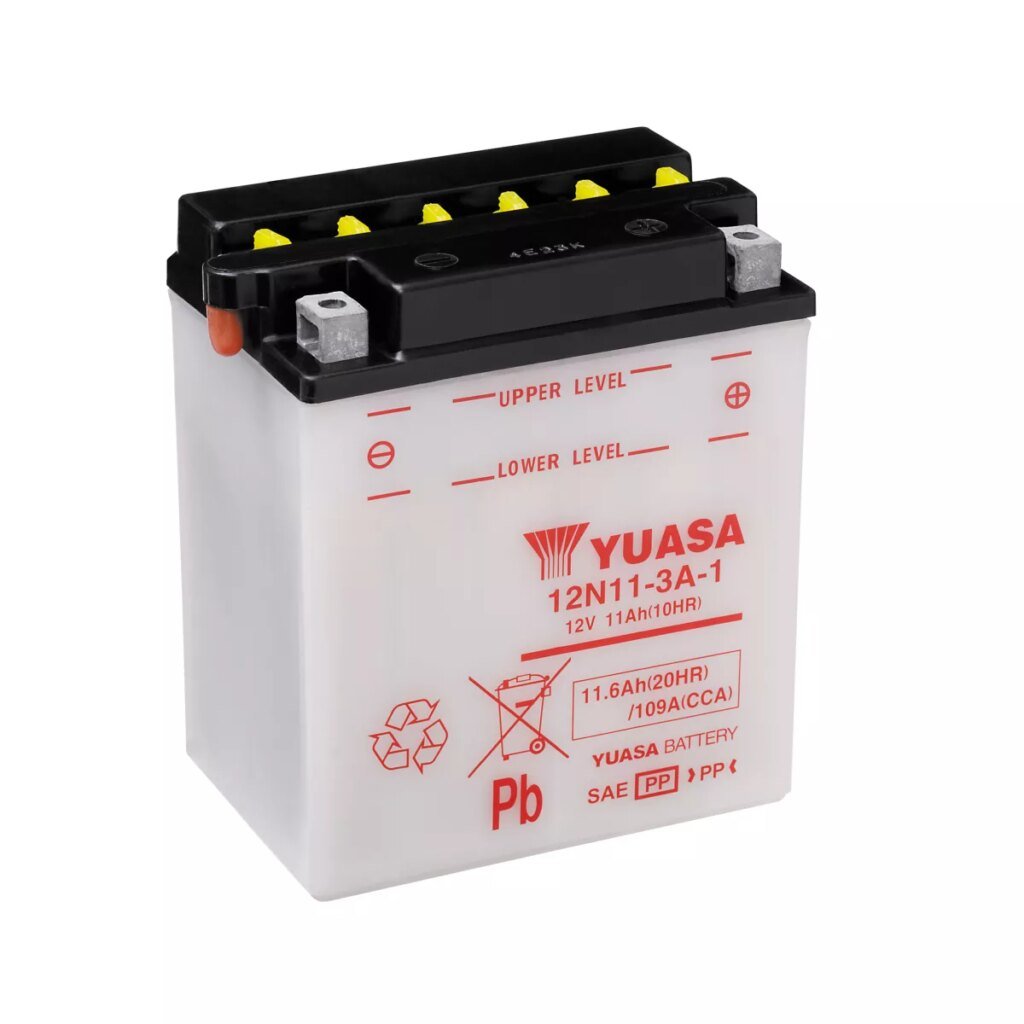 BATTERIE MOTO YUASA 12N11 3A 1 12V 11AH 109A