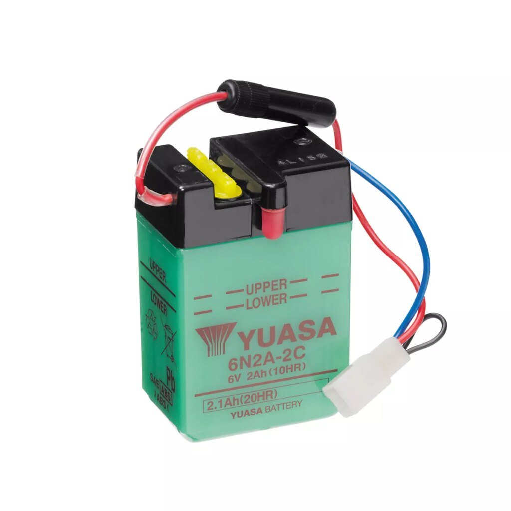 BATTERIE MOTO YUASA 6N2A 2C 6V 2AH