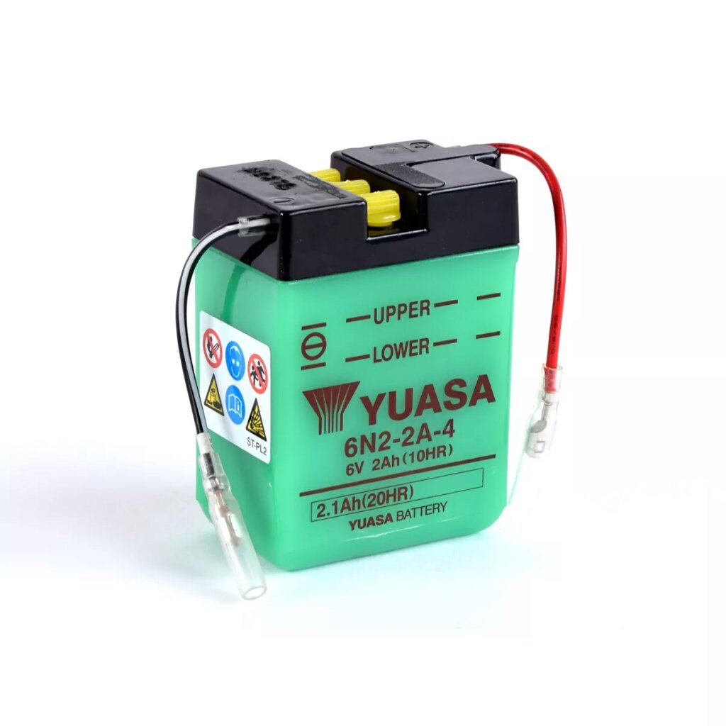 BATTERIE MOTO YUASA 6N2 2A 4 6V 2AH