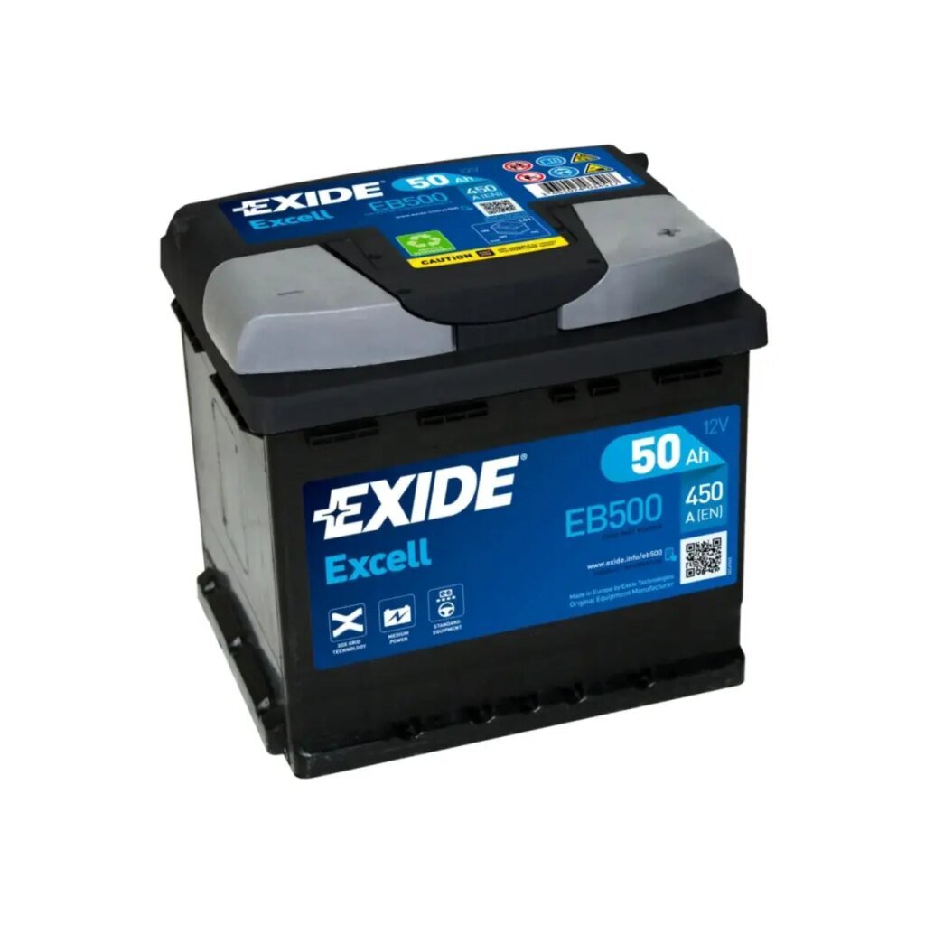 BATTERIE EXIDE EXCELL EB500 12V 50AH 450A