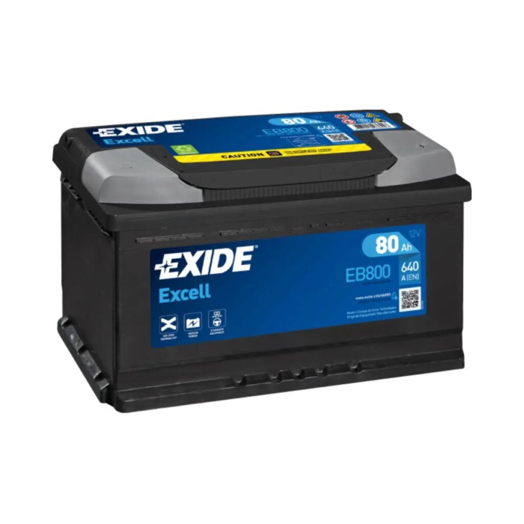 BATTERIE EXIDE EXCELL EB800 12V 80AH 640A