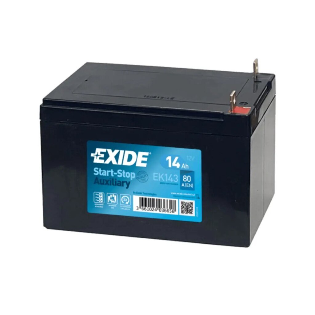 BATTERIE EXIDE START STOP AUXILIARY AGM EK143 12V 14AH 80A