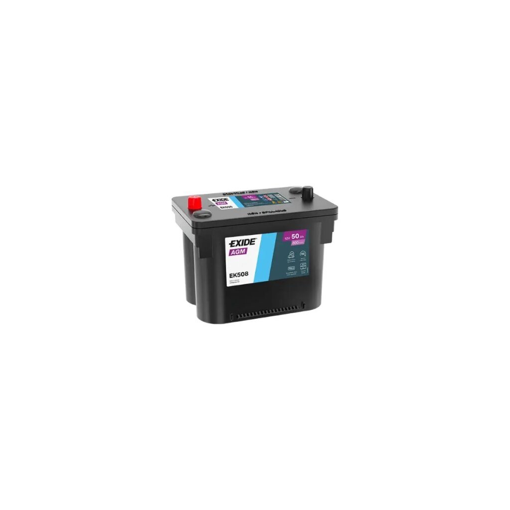 BATTERIE EXIDE START STOP AUXILIARY AGM EK508 12V 50AH 800A