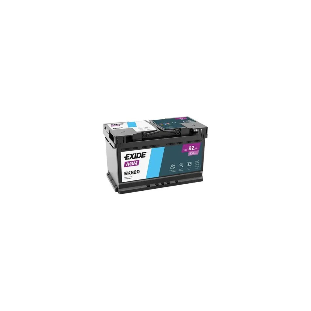 BATTERIE EXIDE START STOP AGM EK820 12V 82AH 800A