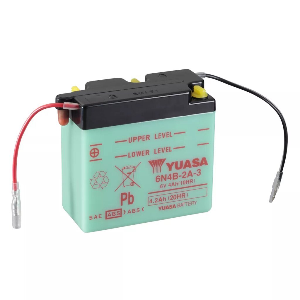 BATTERIE MOTO YUASA 6N4B 2A 3 6V 4AH