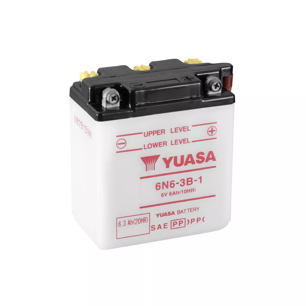 BATTERIE MOTO YUASA 6N6 3B 1 6V 6AH