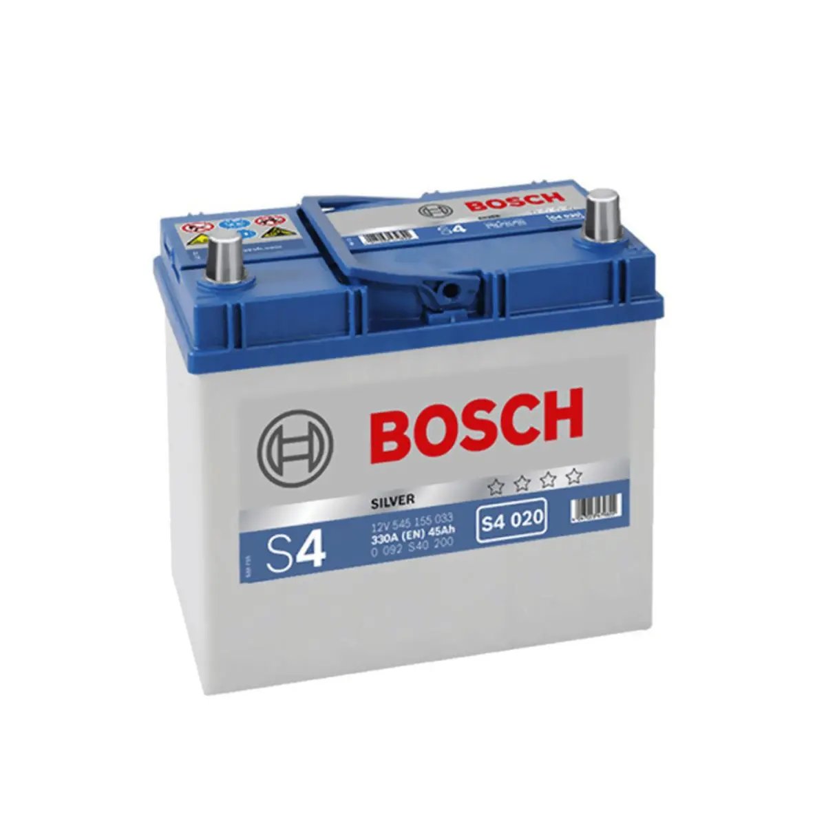 BATTERIE BOSCH S4020 12V 45AH 330A(EN) BATTERIE BOSCH S3008 12V 70AH 640A(EN) L3 – Image 1