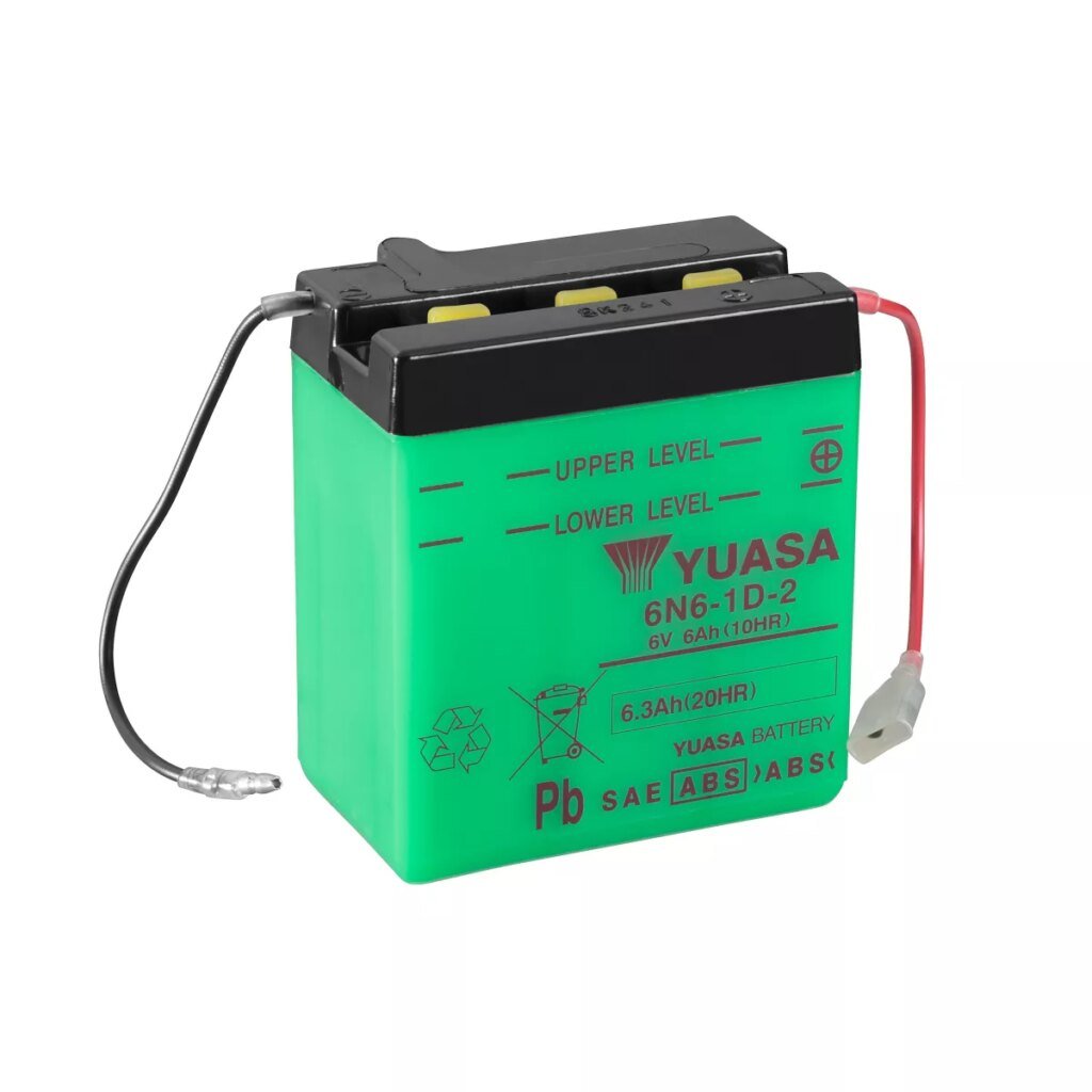 BATTERIE MOTO YUASA 6N6 1D 2 6V 6AH